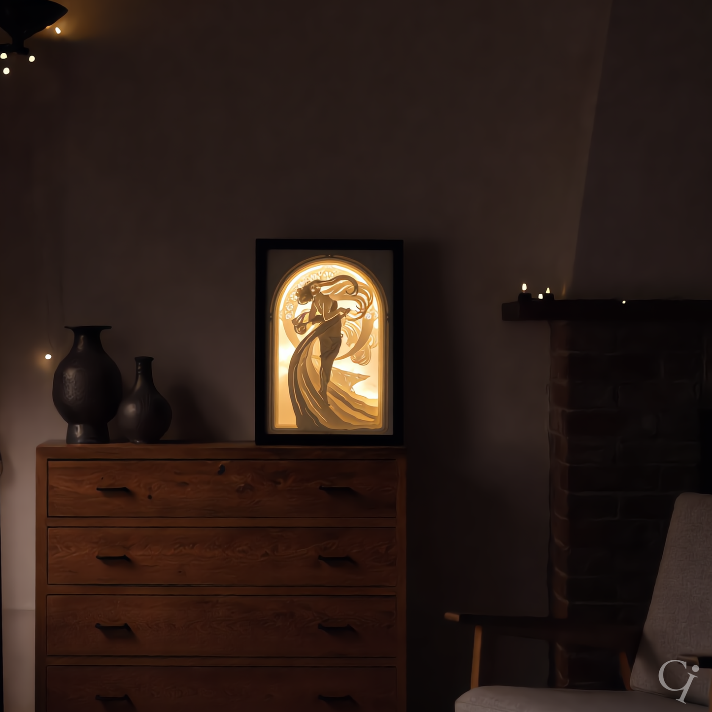 Dance. A layered paper tribute to Alphonse Mucha’s Art Nouveau masterpiece