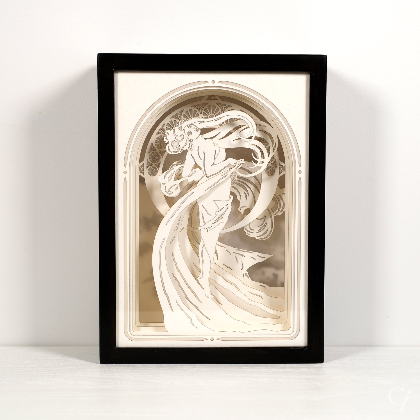 Dance. A layered paper tribute to Alphonse Mucha’s Art Nouveau masterpiece