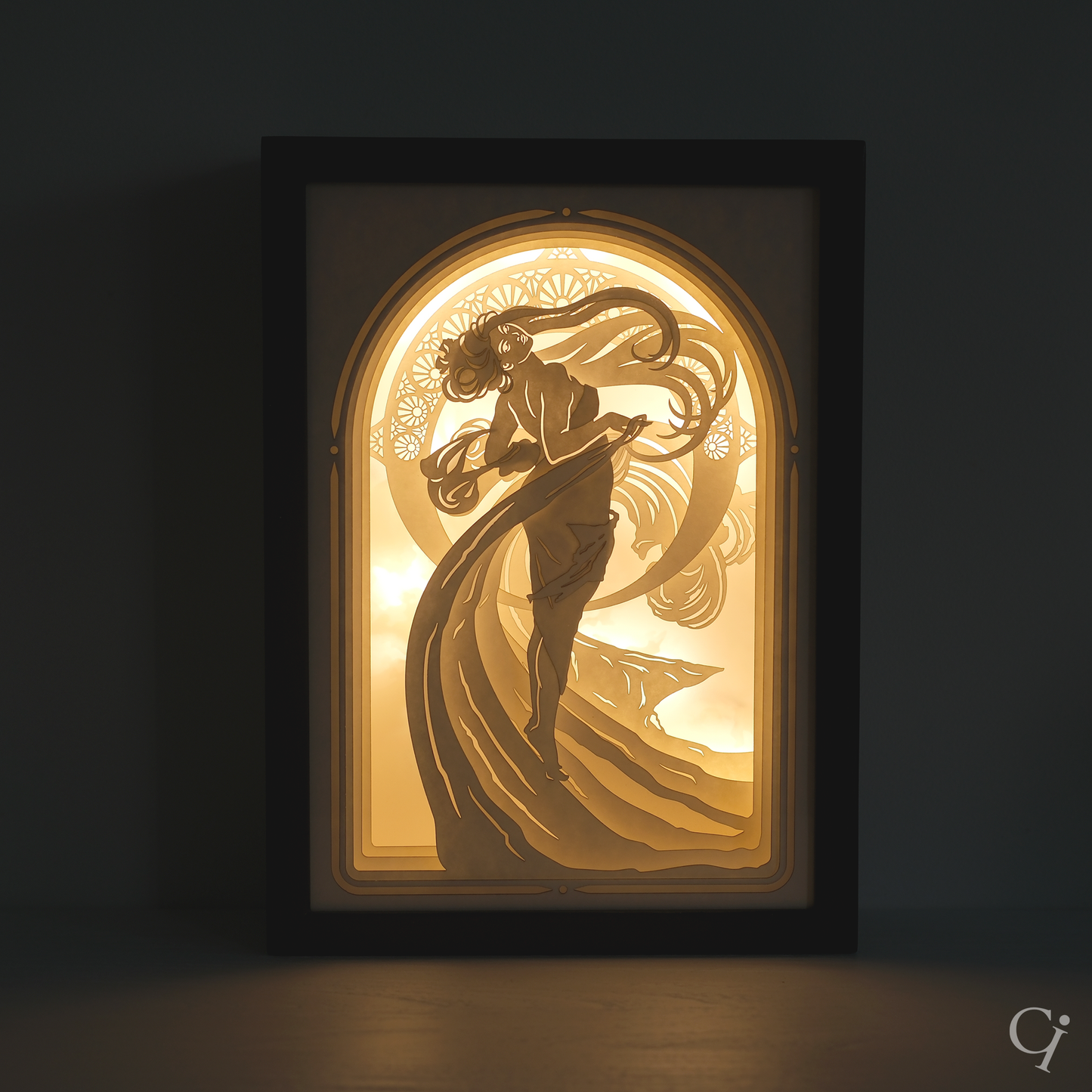 Dance. A layered paper tribute to Alphonse Mucha’s Art Nouveau masterpiece