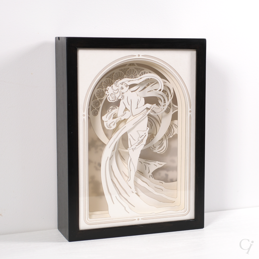 Dance. A layered paper tribute to Alphonse Mucha’s Art Nouveau masterpiece