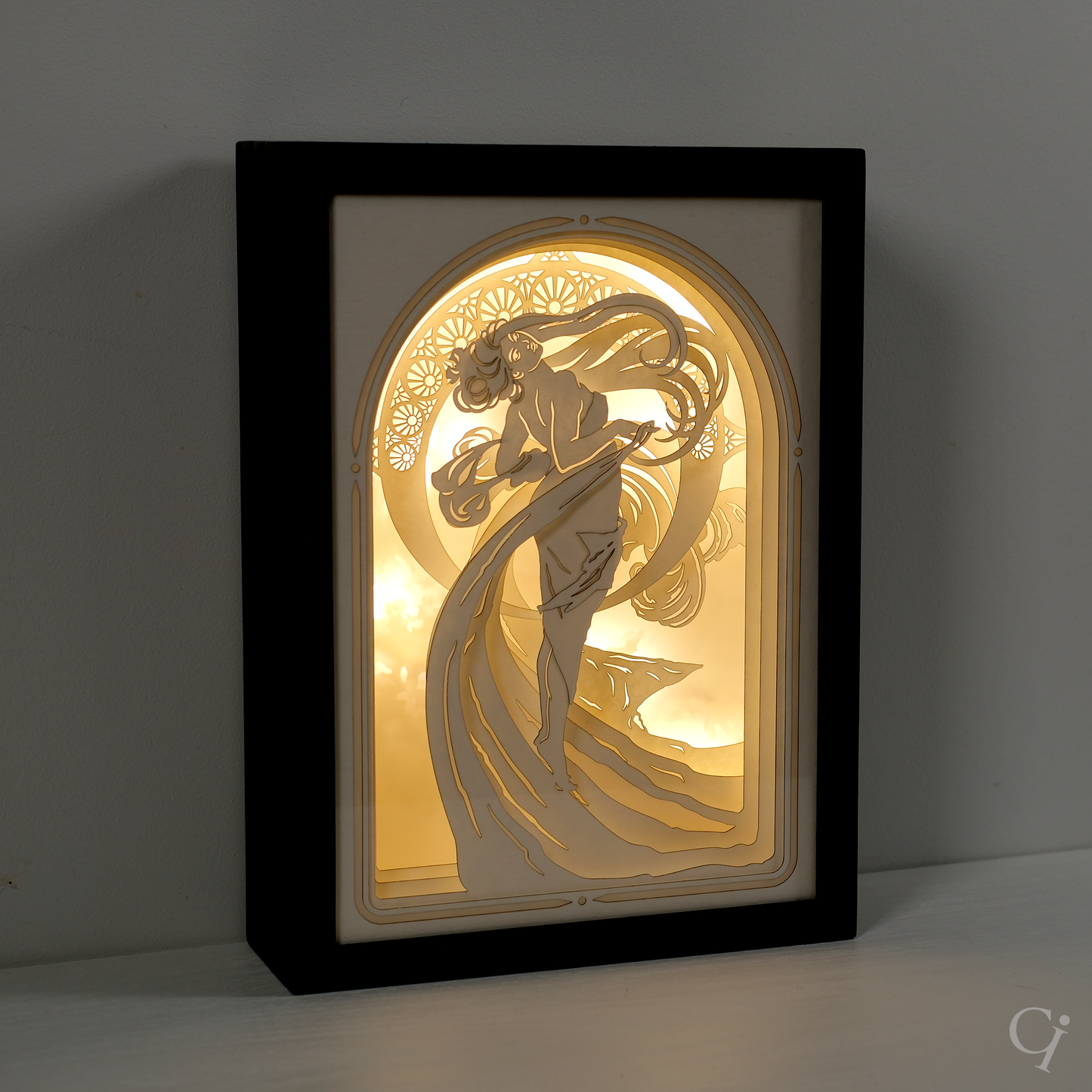 Dance. A layered paper tribute to Alphonse Mucha’s Art Nouveau masterpiece