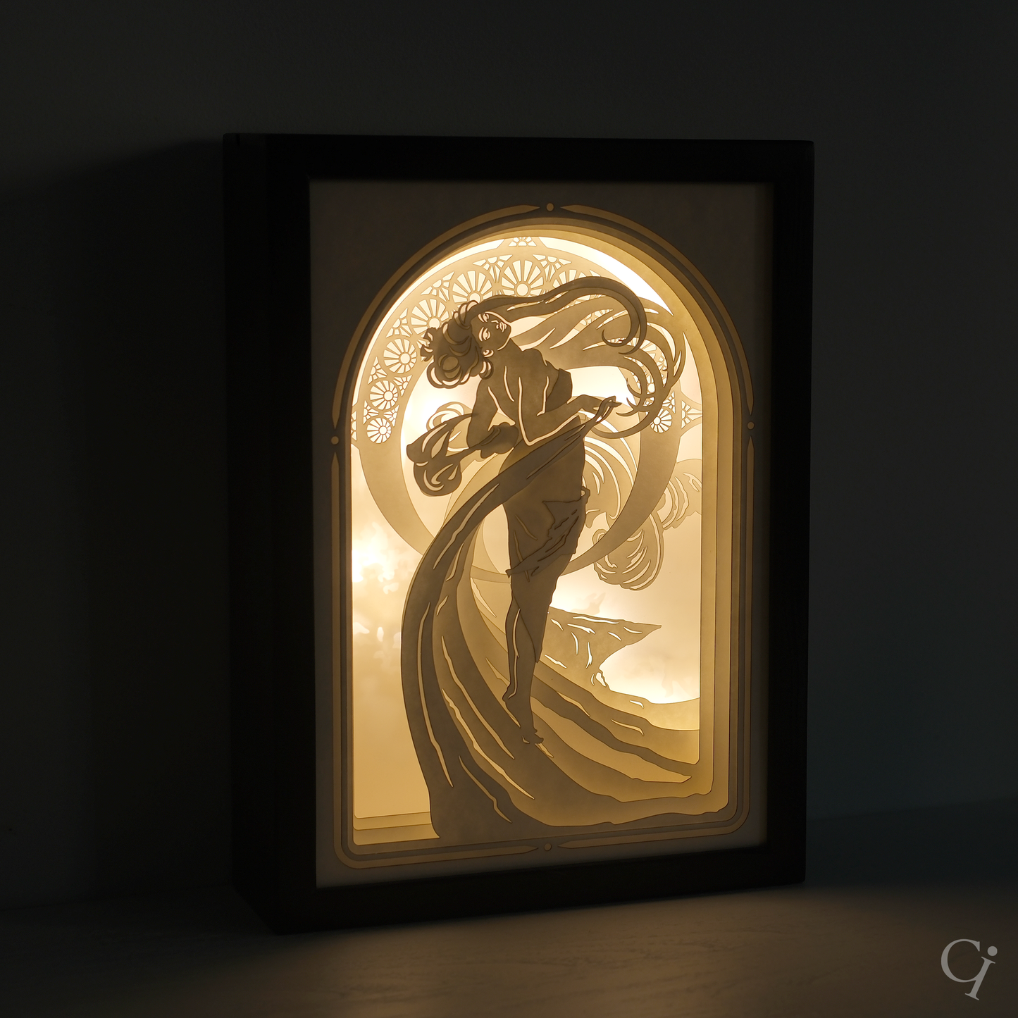 Dance. A layered paper tribute to Alphonse Mucha’s Art Nouveau masterpiece