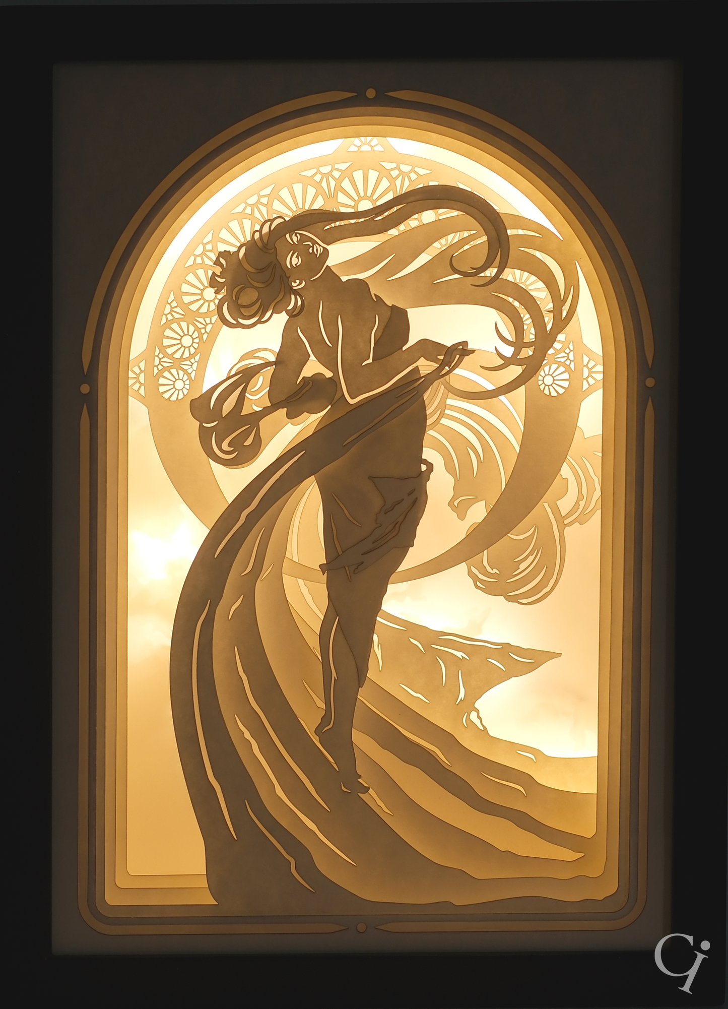 Dance. A layered paper tribute to Alphonse Mucha’s Art Nouveau masterpiece